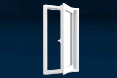 uPVC Outward Opening Hinged Window Open